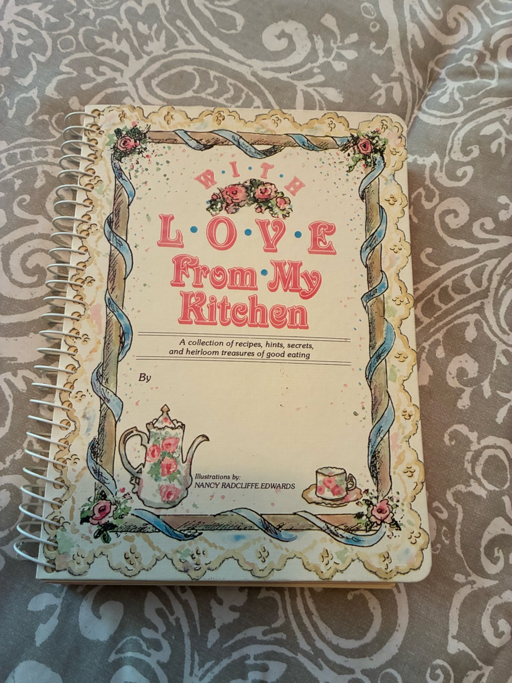 'Love From My Kitchen' Spiral Recipe Book - Pink Floral Cover